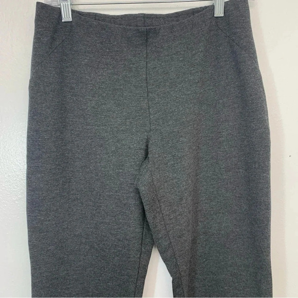 J Jill Ponte Pants Woman Small Petite Slim Leg Pull On Gray Stretch Workwear - Picture 2 of 13
